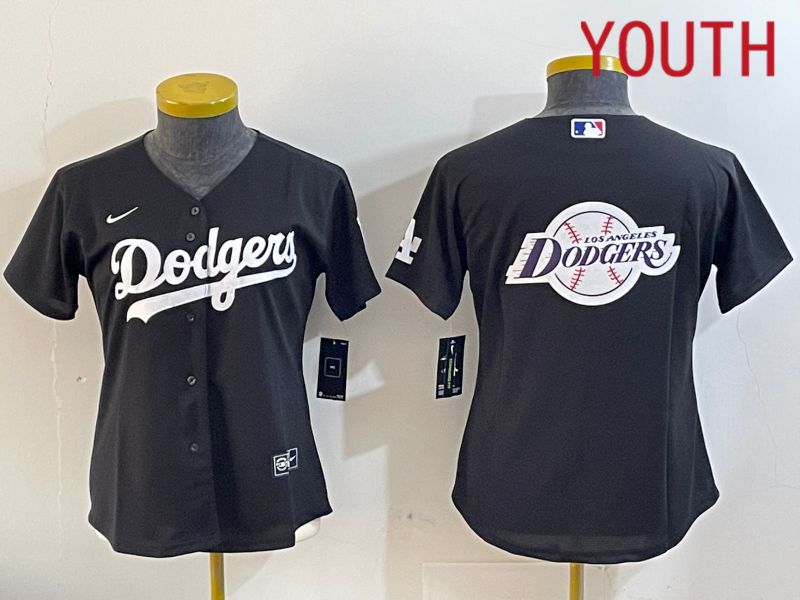 Youth Los Angeles Dodgers Blank Black Game 2024 Nike MLB Jersey style 11218